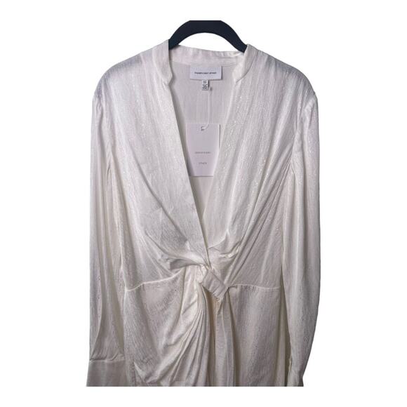 Revolve Significant Other Amalfi Long Sleeve Drape Mini Dress Elegant Bridal - Picture 7 of 12